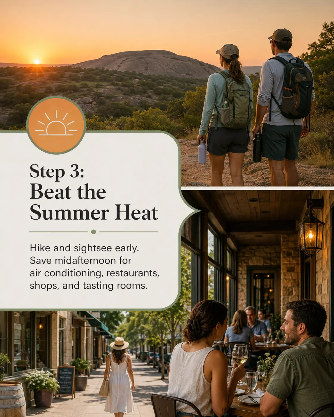 Hill Country summer advice to hike early and choose cooler afternoon activities